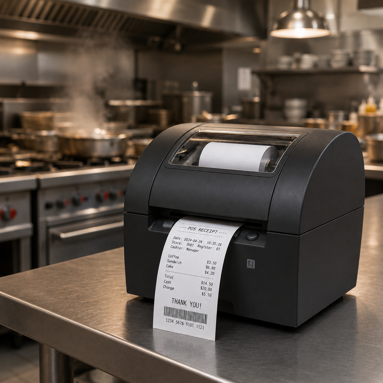 Retail industry -- thermal paper rolls for POS checkout systems in supermarkets
