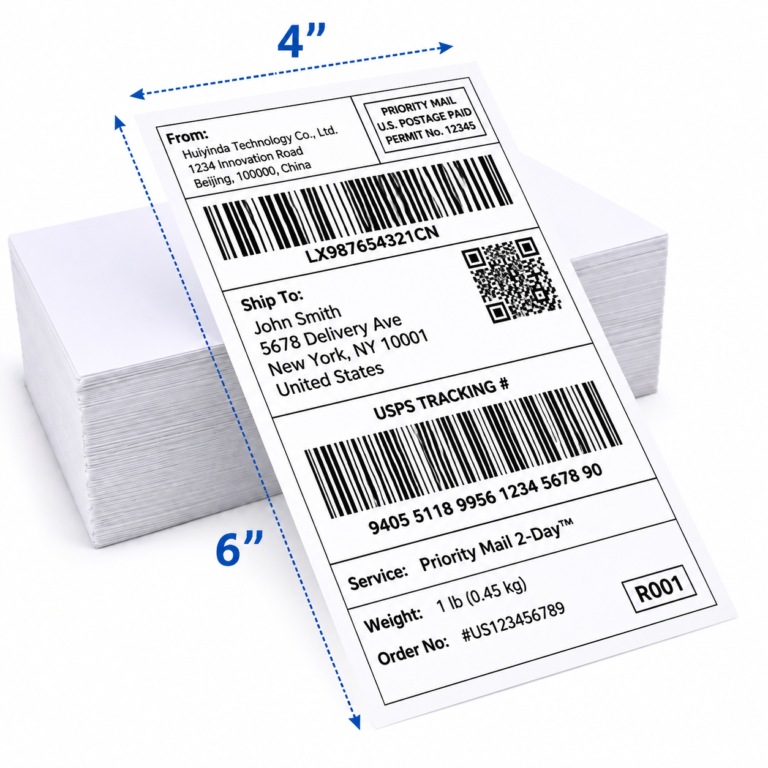 4″ x 6″ Fanfold Direct Thermal Shipping Labels