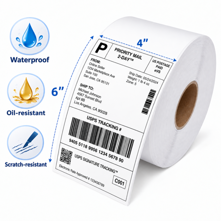 4″×6″ Thermal Shipping Label Rolls